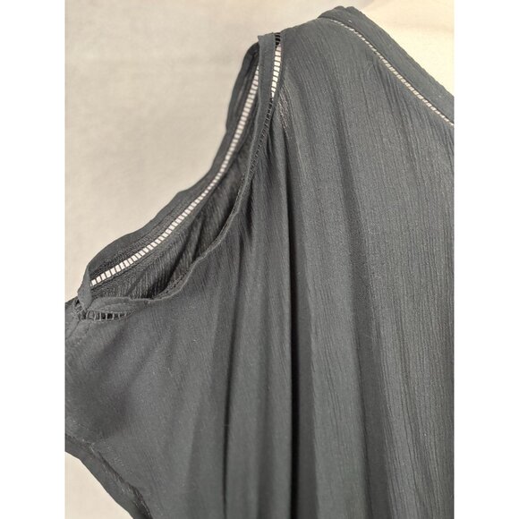 Raisins Curve Black Tranquilo Caftan 2X Plus With Ruffle Sleeves V-Neckline NWTs - Picture 5 of 8